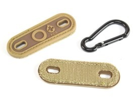 PVC 3D Blood type tag 0+  - Coyote Brown (CB) [EmersonGear]