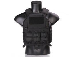 420 Plate Carrier Tactical Vest With 3 Pouches - black [EmersonGear]
