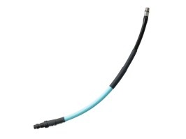 USL SlimLine HPA hose - male QD + 1/8NPT, 25cm with braided - Ocean Blue [EPeS]