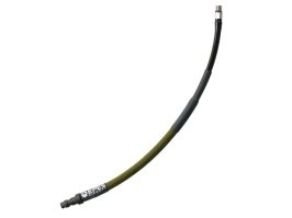USL SlimLine HPA hose - male QD + 1/8NPT, 25cm with braided - Olive Drab [EPeS]