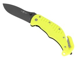 Rescue knife with plain blade (RKY-01) - Yellow [ESP]