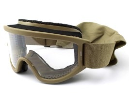 Land Ops goggle with ballistic resistance, TAN - clear, gray [ESS]