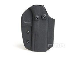 Opaskové púzdro Kydex pre pištole G17, štandardná klipsňa - Čierne [FMA]