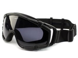 Taktické brýle SI s ventilátorem s přepravním pouzdrem Černé - čiré, tmavé [FMA]