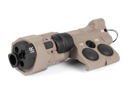 Taktická LED svítilna C1+ s červeným / IR laserem s RIS montáží na zbraň - Desert [FMA]