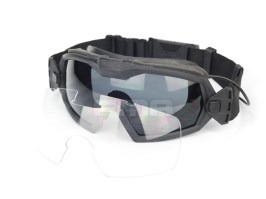 Tactical LPG01BK12-2R goggle fan version Black - clear, smoke grey [FMA]