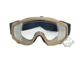 Tactical SI goggle Desert - clear, smoke grey [FMA]