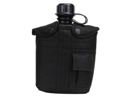 Plastic 1L US canteen with cover - Black [Fosco]