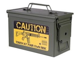 Caisse de munitions, calibre 50 mm - Attention, danger [Fosco]
