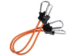 Cordes élastiques avec mousqueton, 60 cm, lot de 2 - Orange [Fosco]