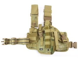 Tactical drop leg pistol holster, right - A-TACS FG [101 INC]