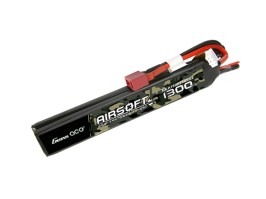 Battery Li-Po 7,4V 1300mAh 25C 126x18x5mm (2x) - DeanT [Gens ace]