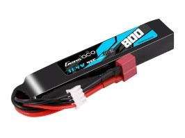 Battery Li-Po 11,4V HV 800mAh 45C 102x18x16mm - DeanT [Gens ace]