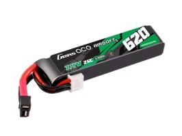 Batterie Li-Po 7,4V 620mAh 25C 72x16x12mm AEP- DeanT/Mini Dean-T [Gens ace]