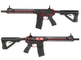 Rifle de airsoft CM16 SRXL Red Edition, Sportline, negro, gatillo electrónico [G&G]