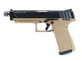 Airsoft pistol GTP9, gas blowback (GBB) - black/desert [G&G]