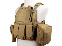 Gilet tactique KINGRIN M4 600D - TAN [Imperator Tactical]