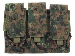 Pochette de rangement triple pour chargeurs M4/16 - Digital Woodland [Imperator Tactical]