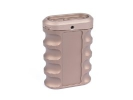 CNC polohovatelná vertikální rukojeť 0-8°, kov (M-LOK & KeyMod) – FDE [JJ Airsoft]
