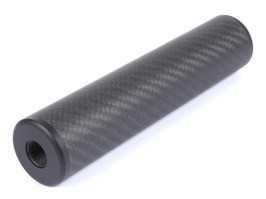 Karbonová imitace tlumiče 170 x 37mm, závit (+/-)14mm [JJ Airsoft]