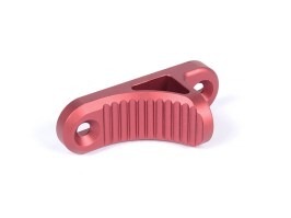 CNC hliníková krátká opora ruky (handstop) B5 pro KeyMod předpažbí - červená [JJ Airsoft]