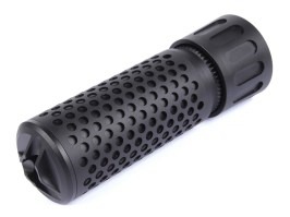 QDC KAC Style mock silencer + flashhider - short, 14mm CCW thread - Black [JJ Airsoft]