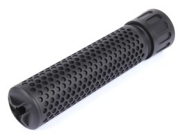 QDC KAC Style mock silencer + flashhider - long, 14mm CCW thread - Black [JJ Airsoft]