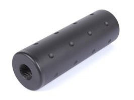Kovová imitace tlumiče hluku 100 x 35mm, závit (+/-)14mm - černá [JJ Airsoft]