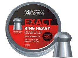 Diabolos EXACT King Heavy MKII 6,35mm (cal .25) / 2,200g - 300pcs [JSB Match Diabolo]