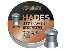 Diabolky HADES 4,50mm (cal .177) / 0,670g - 500ks [JSB Match Diabolo]