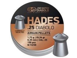 Diabolky HADES 6,35mm (cal .25) / 1,720g - 150ks [JSB Match Diabolo]
