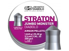 Diabolky STRATON Jumbo Monster 5,51mm (cal .22) / 1,645g - 200ks [JSB Match Diabolo]