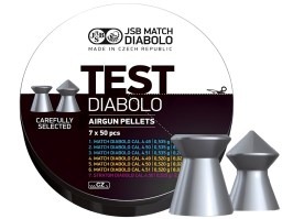 Diabolky MATCH TEST 4,50 mm (cal .177) pre pušku - 7x50ks [JSB Match Diabolo]