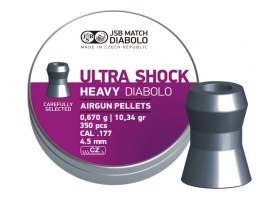 Diabolos Ultra Shock Heavy 4,50mm (cal .177) / 0,670g - 350db [JSB Match Diabolo]