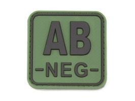 PVC 3D nášivka s krevní skupinou AB Neg - OD [JTG]