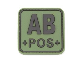 PVC 3D nášivka s krevní skupinou AB Pos - OD [JTG]
