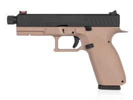 Airsoft pistol KP-13, barrel with thread, blowback with (GBB) - TAN [KJ Works]