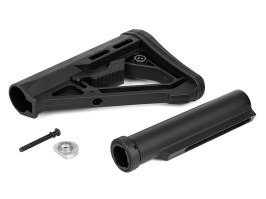 DELTA stock with tube for M4 AEG - black [Lancer Tactical]