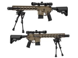 Airsoft rifle LT-32 DMR (Gen.2) + scope + bipod + 2x mag - TAN [Lancer Tactical]