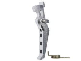 Gatillo avanzado de aluminio CNC (estilo E) para M4 - plata [MAXX Model]