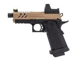 Pistolet Airsoft GBB Hi-Capa 3.8 PRO Red Dot, glissière TAN [Vorsk]