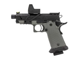 Pistola de airsoft GBB Hi-Capa Vengeance Compact Red Dot, Gris [Vorsk]