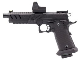 Pistola de airsoft GBB CS Hi-Capa Vengeance Red Dot, Negra [Vorsk]