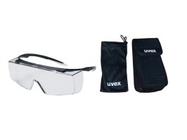 Overspecs Super f OTG over dioptric glasses, with ballistic resistance + pouch - clear [uvex]
