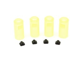Set of 4pcs flat Hop-up Rubber 70° with Nubs for SRS / TAC-41 - yellow [Silverback]