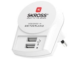 USB charging adapter DC10, 2x USB-A, 2400mA [SKROSS]