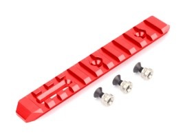 CNC RIS lišta pro KeyMod předpažbí - 125mm - červená [SLONG Airsoft]