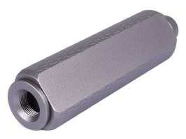 Kovový tlumič 128 x 35mm (SL10335B) - šedý [SLONG Airsoft]