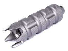 Kovový tlumič 128 x 35mm (SL10338B) - šedý [SLONG Airsoft]
