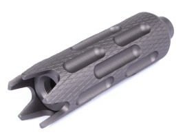 Kovový tlumič 128 x 35mm (SL10339B) - šedý [SLONG Airsoft]